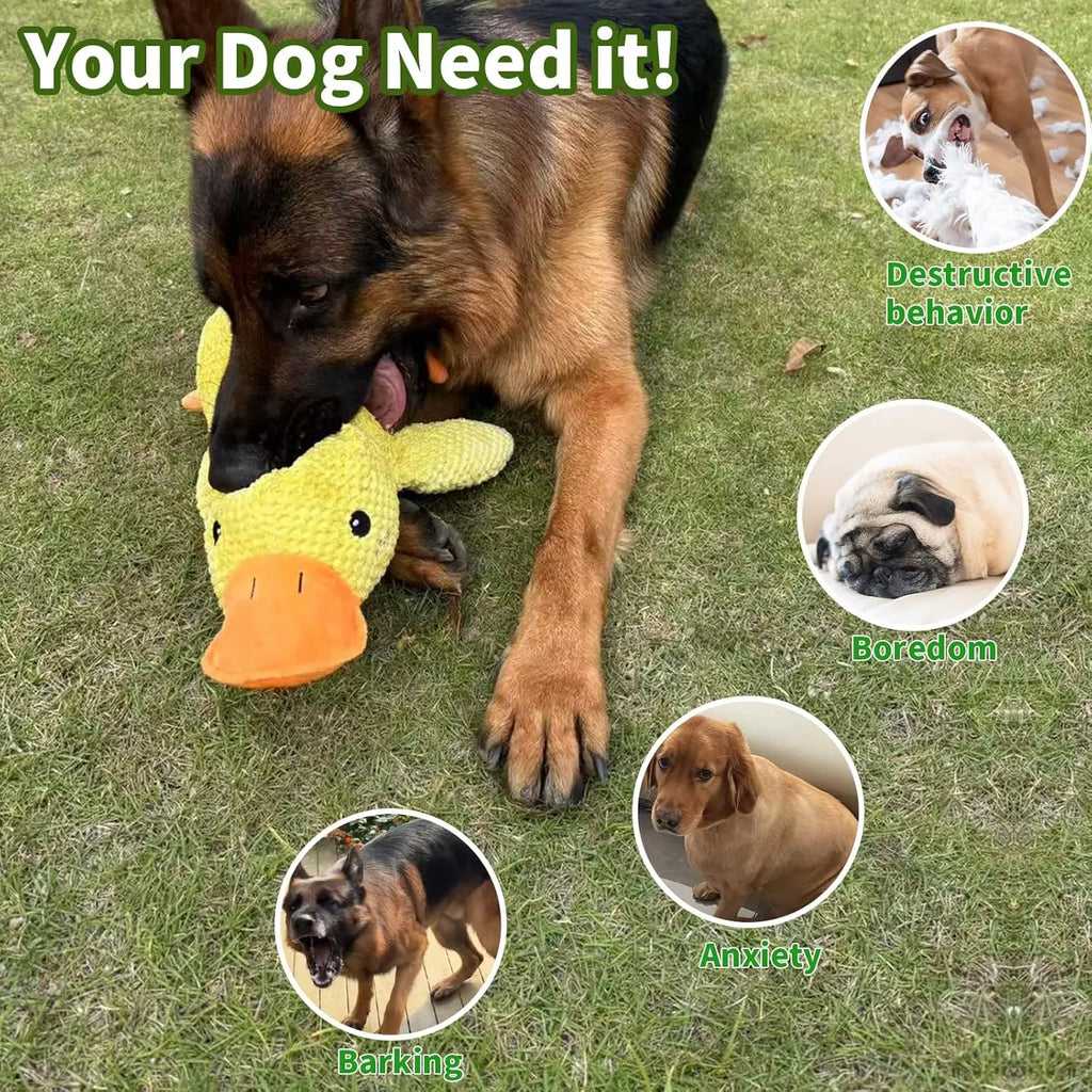 Squeaky Plush Dog Toys- Duck