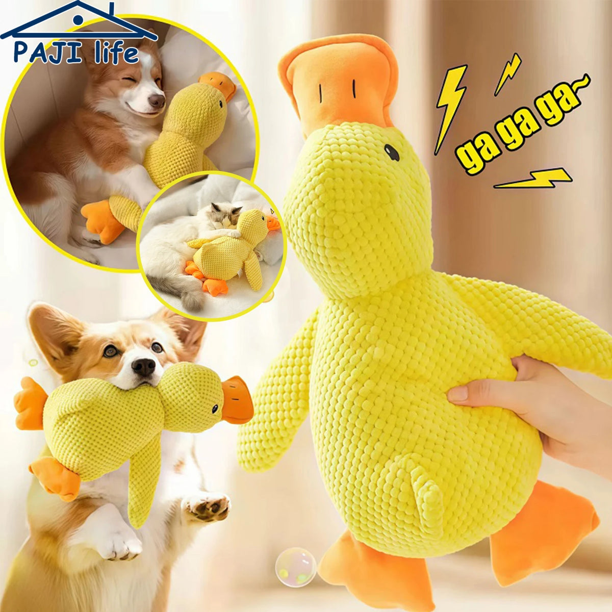 Squeaky Plush Dog Toys- Duck