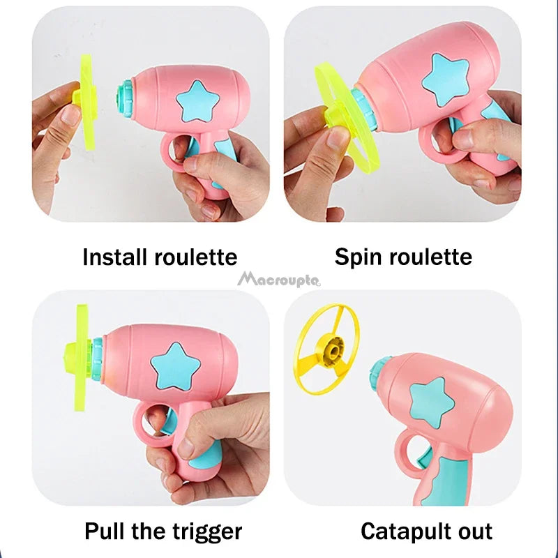 Flying Disc Shooting Gun Cat Toys