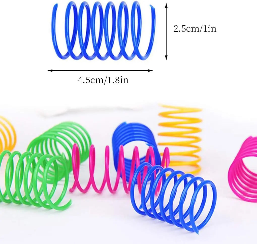 Cat Spring Toy, Colorful Cat Spiral Fun Toys