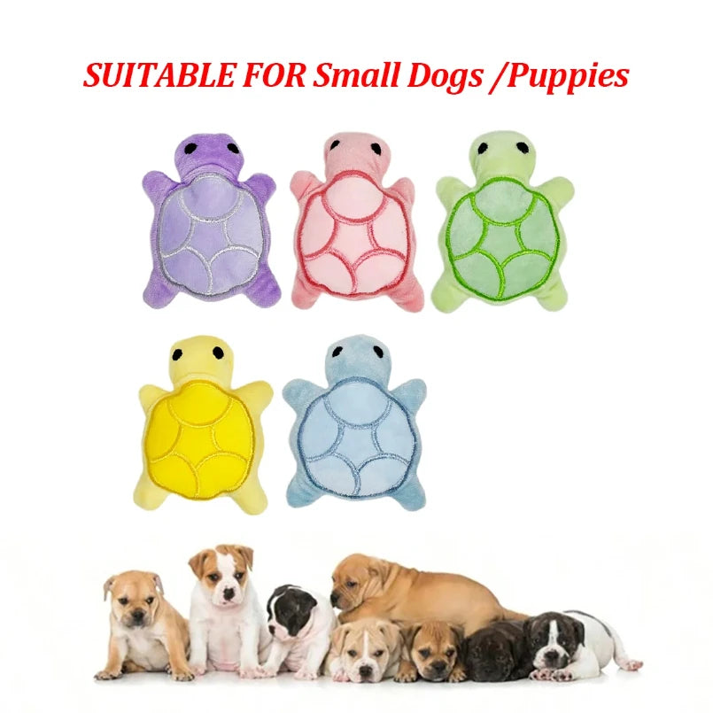 Mini Turtle Plush Toy for Small Dogs