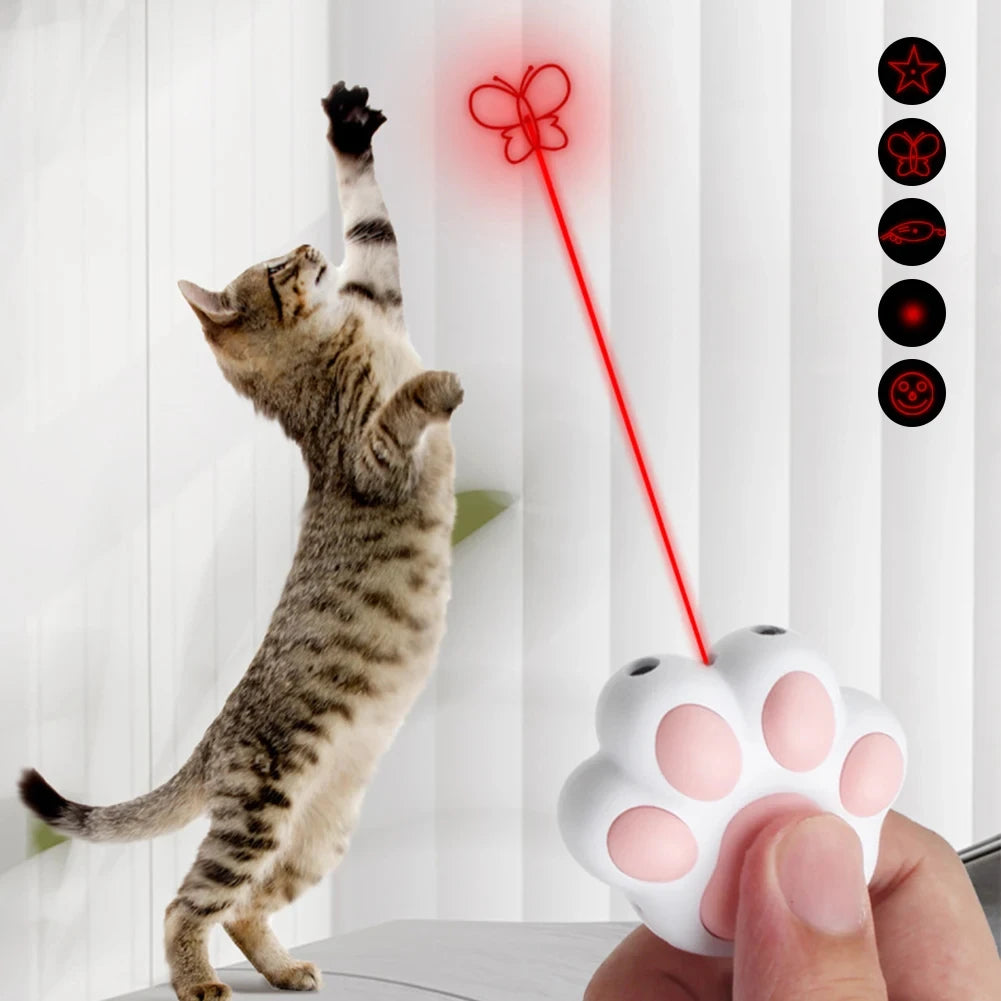 Funny Laser Pet Toys Rechargeable, Five Adjustable Patterns