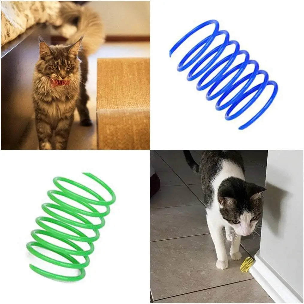 Cat Spring Toy, Colorful Cat Spiral Fun Toys