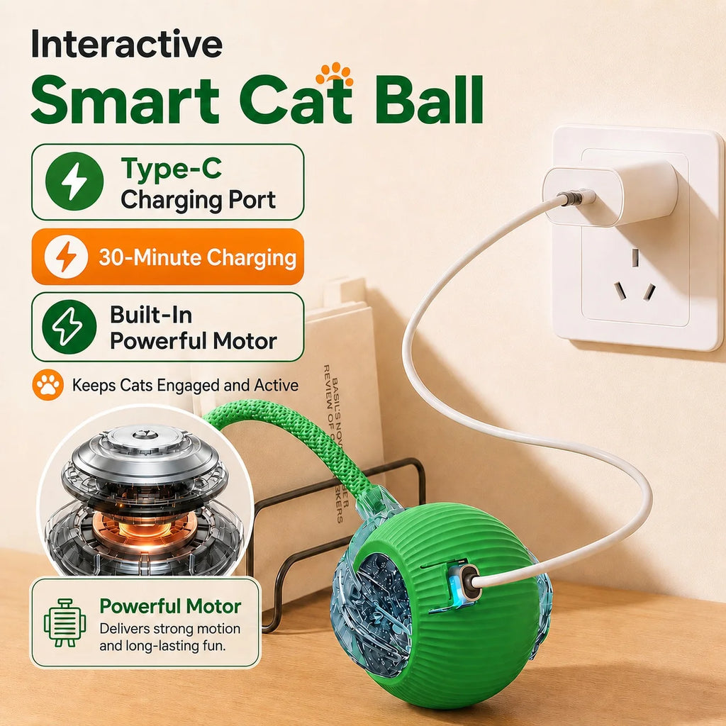 Motion Sensor Intelligent Ball, Cat toy Rechargeable