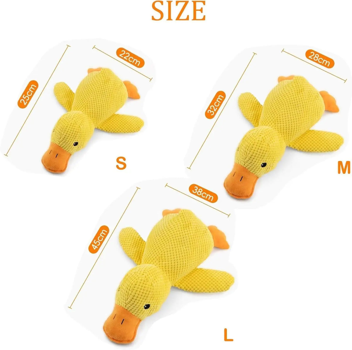 Squeaky Plush Dog Toys- Duck