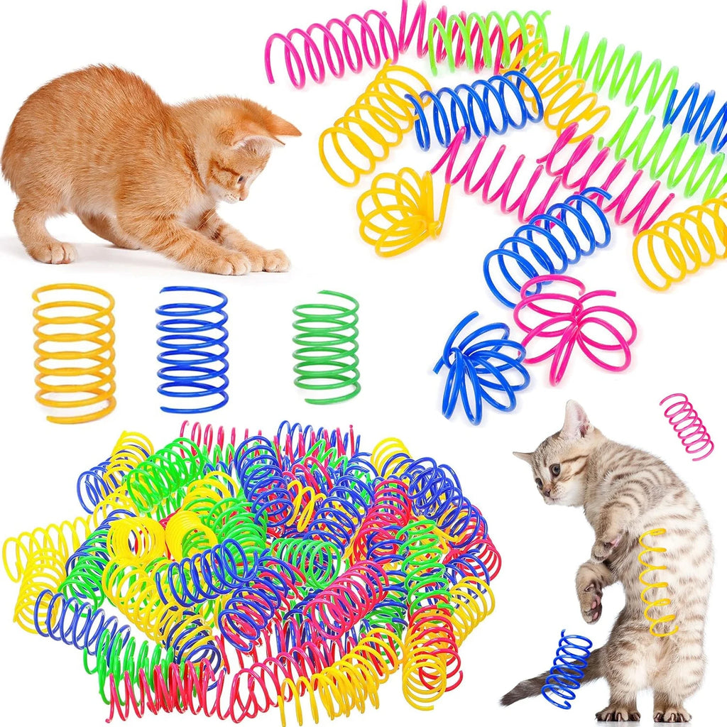 Cat Spring Toy, Colorful Cat Spiral Fun Toys