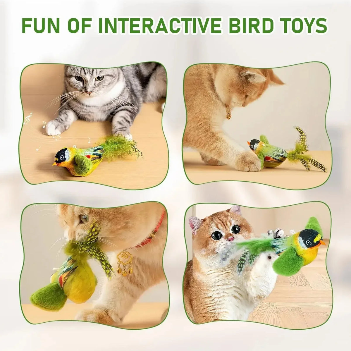 Interactive Bird Sound Cat Toy