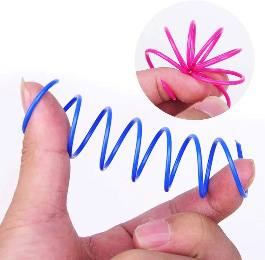Cat Spring Toy, Colorful Cat Spiral Fun Toys