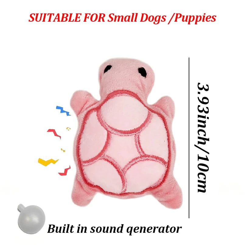 Mini Turtle Plush Toy for Small Dogs